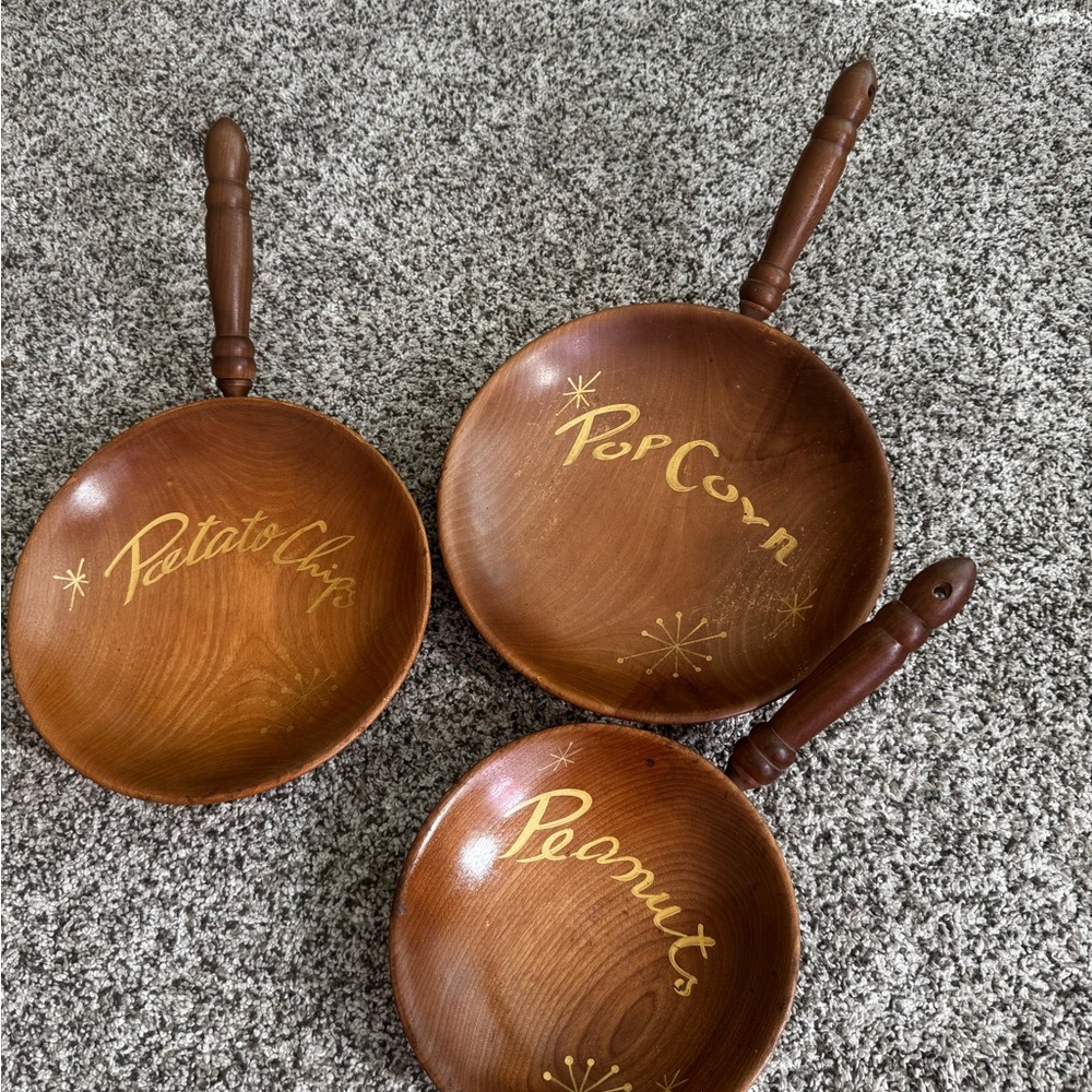 MCM atomic Snack Bowls Set - Brown